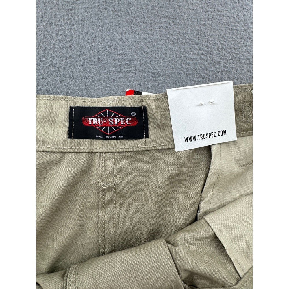 TRU-SPEC Cargo Shorts Men L Khaki Tan Ripstop Tactical Utility 6-Pocket Gorpcore - Picture 4 of 11